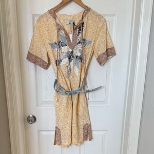 NWT Keith Haring Collaboration Size 6 Western Prairie Dress Sequin Patchwork